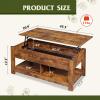 imageWLIVE Coffee Table 39quot Lift Top Coffee Table with Hidden Compartment and Storage Shelf for Living Room Rustic BrownRustic Brown