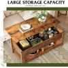 imageWLIVE Coffee Table 39quot Lift Top Coffee Table with Hidden Compartment and Storage Shelf for Living Room Rustic BrownRustic Brown