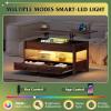 imageWLIVE Coffee Table Lift Top Coffee Table with 2 Drawers Large Hidden Hidden Compartment and Open Shelf Lift Tabletop Dining Table for Living Room BlackEspresso