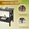 imageWLIVE Coffee Table for Living Room 39quot Modern 2Tier Center Table with Round Corners Storage Shelf Farmhouse Style Small Coffee Table with Metal Frame Rustic BrownBlack