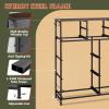imageWLIVE Dresser for Bedroom with 10 Drawers Fabric Dresser Chest of Drawers with Side Pockets and Hooks Sturdy Metal Frame Drawers Organizer Unit for Living Room Hallway BlackDark Grey