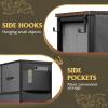 imageWLIVE Dresser for Bedroom with 10 Drawers Fabric Dresser Chest of Drawers with Side Pockets and Hooks Sturdy Metal Frame Drawers Organizer Unit for Living Room Hallway BlackDark Grey