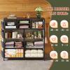 imageWLIVE Dresser for Bedroom with 10 Drawers Fabric Dresser Chest of Drawers with Side Pockets and Hooks Sturdy Metal Frame Drawers Organizer Unit for Living Room Hallway BlackDark Grey