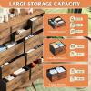 imageWLIVE Dresser for Bedroom with 10 Drawers Fabric Dresser Chest of Drawers with Side Pockets and Hooks Sturdy Metal Frame Drawers Organizer Unit for Living Room Hallway BlackRustic Brown Wood Grain Print