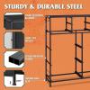 imageWLIVE Dresser for Bedroom with 10 Drawers Fabric Dresser Chest of Drawers with Side Pockets and Hooks Sturdy Metal Frame Drawers Organizer Unit for Living Room Hallway BlackBlack