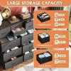 imageWLIVE Dresser for Bedroom with 10 Drawers Fabric Dresser Chest of Drawers with Side Pockets and Hooks Sturdy Metal Frame Drawers Organizer Unit for Living Room Hallway BlackBlack