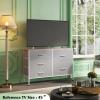 imageWLIVE Dresser for Bedroom with 5 Drawers Wide Dressers with Drawer Organizers Chest of Drawers Fabric Dresser for Living Room Closet Hallway Charcoal Black Wood Grain PrintLight Grey