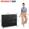 imageWLIVE Dresser for Bedroom with 8 Drawers Wide Fabric Dresser for Storage and Organization Chest of Drawers Dressers for Living Room Closet Hallway Dark GreyCharcoal Black
