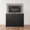 imageWLIVE Dresser for Bedroom with 8 Drawers Wide Fabric Dresser for Storage and Organization Chest of Drawers Dressers for Living Room Closet Hallway Dark GreyCharcoal Black