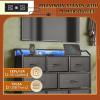 imageWLIVE Dresser for Bedroom with 8 Drawers Wide Fabric Dresser for Storage and Organization Chest of Drawers Dressers for Living Room Closet Hallway Dark GreyBlack