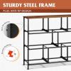 imageWLIVE Dresser for Bedroom with 8 Drawers Wide Fabric Dresser for Storage and Organization Chest of Drawers Dressers for Living Room Closet Hallway Dark GreyRustic Brown Wood Grain Print
