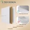 imageWLIVE Dresser for Bedroom with 8 Drawers Wide Fabric Dresser for Storage and Organization Chest of Drawers Dressers for Living Room Closet Hallway Dark GreyWhite