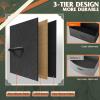imageWLIVE Dresser for Bedroom with 8 Drawers Wide Fabric Dresser for Storage and Organization Chest of Drawers Dressers for Living Room Closet Hallway Dark GreyBlack