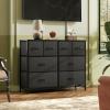 imageWLIVE Dresser for Bedroom with 8 Drawers Wide Fabric Dresser for Storage and Organization Chest of Drawers Dressers for Living Room Closet Hallway Dark GreyBlack