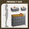 imageWLIVE Dresser for Bedroom with 8 Drawers Wide Fabric Dresser for Storage and Organization Chest of Drawers Dressers for Living Room Closet Hallway Dark GreyDark Grey