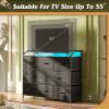 imageWLIVE Dresser for Bedroom with 8 Drawers Wide Fabric Dresser for Storage and Organization Chest of Drawers Dressers for Living Room Closet Hallway Dark GreyCharcoal Black Wood Grain Print