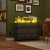 imageWLIVE Dresser for Bedroom with 8 Drawers Wide Fabric Dresser for Storage and Organization Chest of Drawers Dressers for Living Room Closet Hallway Dark GreyBlack