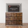 imageWLIVE Dresser for Bedroom with 8 Drawers Wide Fabric Dresser for Storage and Organization Chest of Drawers Dressers for Living Room Closet Hallway Dark GreyRustic Brown Wood Grain Print