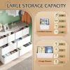 imageWLIVE Dresser for Bedroom with 8 Drawers Wide Fabric Dresser for Storage and Organization Chest of Drawers Dressers for Living Room Closet Hallway Dark GreyWhite