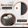 imageWLIVE Dresser with 3 Drawers Fabric Nightstand Organizer Unit Storage Dresser for Bedroom Hallway Entryway Closets Sturdy Steel Frame Wood Top Easy Pull Handle Dark GreyCharcoal Black