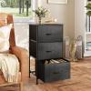 imageWLIVE Dresser with 3 Drawers Fabric Nightstand Organizer Unit Storage Dresser for Bedroom Hallway Entryway Closets Sturdy Steel Frame Wood Top Easy Pull Handle Dark GreyCharcoal Black