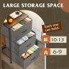 imageWLIVE Dresser with 3 Drawers Fabric Nightstand Organizer Unit Storage Dresser for Bedroom Hallway Entryway Closets Sturdy Steel Frame Wood Top Easy Pull Handle Dark GreyAdark Grey
