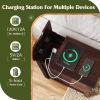 imageWLIVE End Table with Charging Station Side Table with USB Ports and Outlets Narrow Side Table for Small Spaces Living Room Couch Nightstand with Storage BrownEspresso