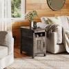imageWLIVE End Table with Charging Station Side Table with USB Ports and Outlets Narrow Side Table for Small Spaces Living Room Couch Nightstand with Storage BrownBrown
