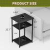 imageWLIVE End Tables Living Room Set of 2 Small End Table for Two Narrow Side Table for Bedroom Home Office Small Spaces 3Tier End Table for Couch Sofa Bed Rustic BrownRelief Black