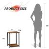 imageWLIVE End Tables Set of 2 2Tier Small Side Tables with Open Storage Narrow Side Stands for Bedroom Living Room Couch End Stands with Sturdy Metal Frame Sturdy Easy Assembly Brown
