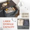 imageWLIVE Fabric Dresser for Bedroom 6 Drawer Double Dresser Storage Tower with Fabric Bins Chest of Drawers for Closet Living Room Hallway Dark GreyAdark Grey