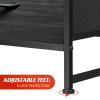 imageWLIVE Fabric Dresser for Bedroom 6 Drawer Double Dresser Storage Tower with Fabric Bins Chest of Drawers for Closet Living Room Hallway Dark GreyCharcoal Black Wood Grain Print