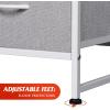 imageWLIVE Fabric Dresser for Bedroom 6 Drawer Double Dresser Storage Tower with Fabric Bins Chest of Drawers for Closet Living Room Hallway Dark GreyLight Grey