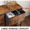 imageWLIVE Fabric Dresser for Bedroom 6 Drawer Double Dresser Storage Tower with Fabric Bins Chest of Drawers for Closet Living Room Hallway Dark GreyRustic Brown Wood Grain Print