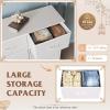 imageWLIVE Fabric Dresser for Bedroom 6 Drawer Double Dresser Storage Tower with Fabric Bins Chest of Drawers for Closet Living Room Hallway Dark GreyWhite