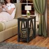 imageWLIVE Farmhouse End Table Narrow Side Table with Charging Station Slim End Table Side Table for Bedroom Living Room Small Spaces with 2 USB and 2 Power Outlets 118quot D x 236quot W x 2374quot HCharcoal Black