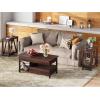 imageWLIVE Farmhouse End Table Narrow Side Table with Charging Station Slim End Table Side Table for Bedroom Living Room Small Spaces with 2 USB and 2 Power Outlets 118quot D x 236quot W x 2374quot HEspresso