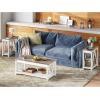imageWLIVE Farmhouse End Table Narrow Side Table with Charging Station Slim End Table Side Table for Bedroom Living Room Small Spaces with 2 USB and 2 Power Outlets 118quot D x 236quot W x 2374quot HGreige