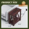 imageWLIVE Farmhouse End Table Narrow Side Table with Charging Station Slim End Table Side Table for Bedroom Living Room Small Spaces with 2 USB and 2 Power Outlets 118quot D x 236quot W x 2374quot HEspresso