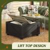 imageWLIVE Farmhouse Lift Top Coffee Table with Storage 315quot Square Center Table FlipTop Hidden Compartment WoodGrain Coffee Table for Living Room Bedroom BlackBlack