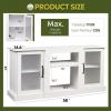 imageWLIVE Fireplace TV Stand for 65quot TV Entertainment Center with 18 Inch Electric Fireplace TV Console with Open Shelves for Living Room and Bedroom WhiteWhite