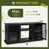 imageWLIVE Fireplace TV Stand for 65quot TV Entertainment Center with 18 Inch Electric Fireplace TV Console with Open Shelves for Living Room and Bedroom WhiteBlack