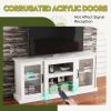 imageWLIVE Fireplace TV Stand for 65quot TV Entertainment Center with 18 Inch Electric Fireplace TV Console with Open Shelves for Living Room and Bedroom WhiteWhite