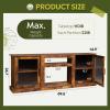 imageWLIVE Fireplace TV Stand for 65quot TV Entertainment Center with 18 Inch Electric Fireplace TV Console with Open Shelves for Living Room and Bedroom WhiteRustic Brown