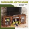 imageWLIVE Fireplace TV Stand for 65quot TV Entertainment Center with 18 Inch Electric Fireplace TV Console with Open Shelves for Living Room and Bedroom WhiteRustic Brown