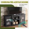 imageWLIVE Fireplace TV Stand for 65quot TV Entertainment Center with 18 Inch Electric Fireplace TV Console with Open Shelves for Living Room and Bedroom WhiteBlack