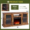 imageWLIVE Fireplace TV Stand for 65quot TV Entertainment Center with 18 Inch Electric Fireplace TV Console with Open Shelves for Living Room and Bedroom WhiteRustic Brown