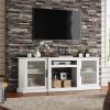 imageWLIVE Fireplace TV Stand for 65quot TV Entertainment Center with 18 Inch Electric Fireplace TV Console with Open Shelves for Living Room and Bedroom WhiteWhite
