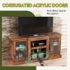 imageWLIVE Fireplace TV Stand for 65quot TV Entertainment Center with 18 Inch Electric Fireplace TV Console with Open Shelves for Living Room and Bedroom WhiteRustic Brown