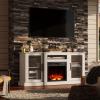 imageWLIVE Fireplace TV Stand for 65quot TV Entertainment Center with 18 Inch Electric Fireplace TV Console with Open Shelves for Living Room and Bedroom WhiteWhite